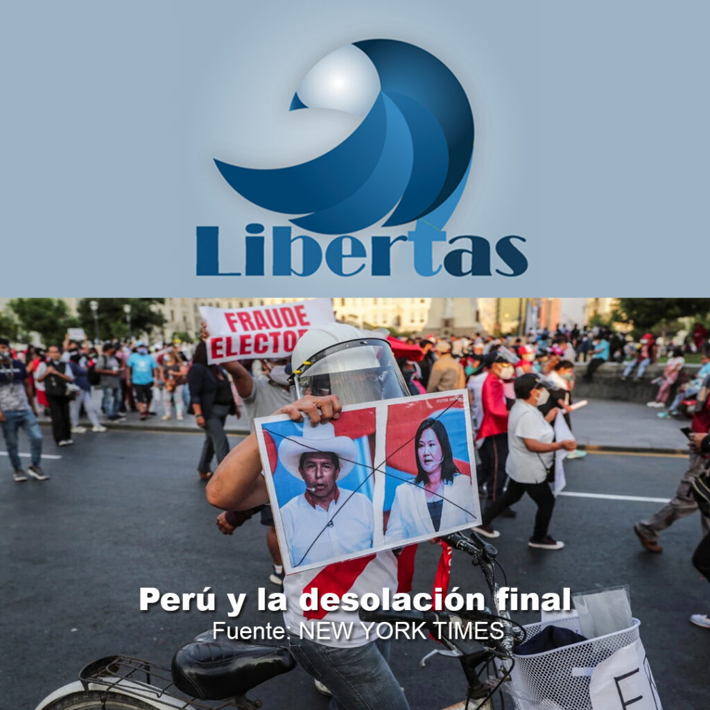 El escenario político del Perú, de cara a la segunda vuelta electoral, parece un libreto tan perfecto como aterrador. Si a un avezado guionista de televisión le hubieran encargado el diseño de un drama sin salidas posibles, tal vez no hubiera imaginado un relato tan desolador. La realidad no supera a la ficción: la sustituye. Después de la profunda crisis política que ha vivido el país —con cuatro presidentes en los últimos cinco años—, tener ahora que elegir entre Pedro Castillo y Keiko Fujimori parece una pesadilla inimaginable, el peor remake de la industria de la polarización latinoamericana.