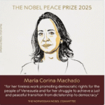 María Corina Machado, Premio Nobel de la Paz 2025: Símbolo global de la resistencia democrática y la esperanza del pueblo venezolano.